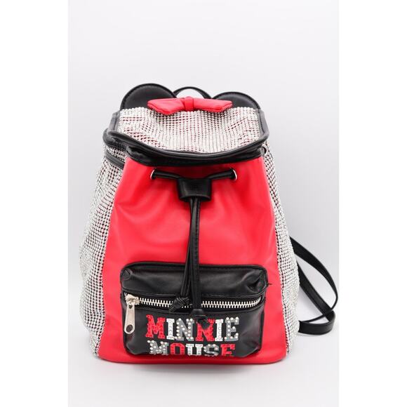 Disney | Bags | Disneys Minnie Mouse Mini Backpack Red Black  display picture 3